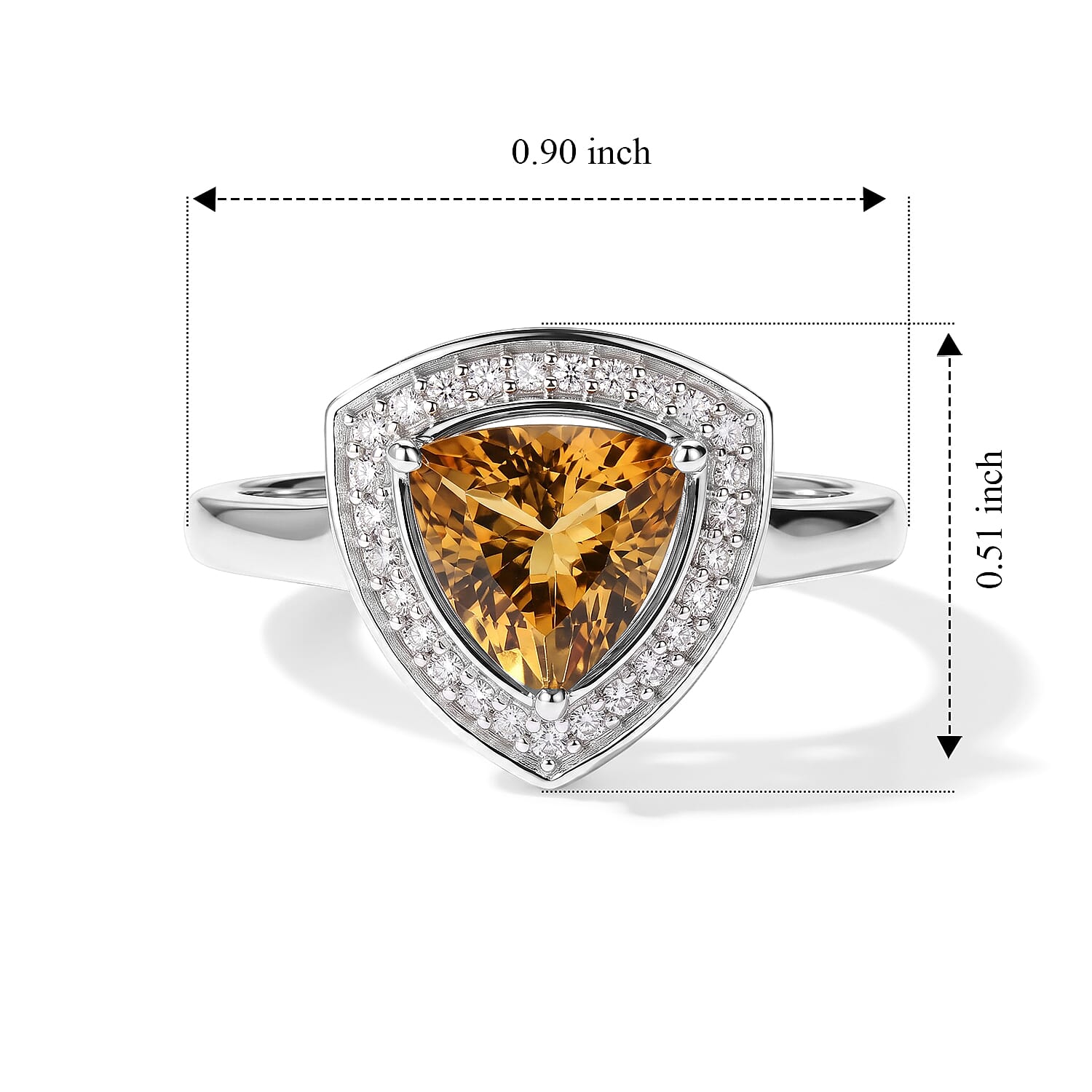 Luxoro Premium Golden Tanzanite and Diamond I2 1.80 ctw Royal Victorian Ring in 10K White Gold (Size 7.0)