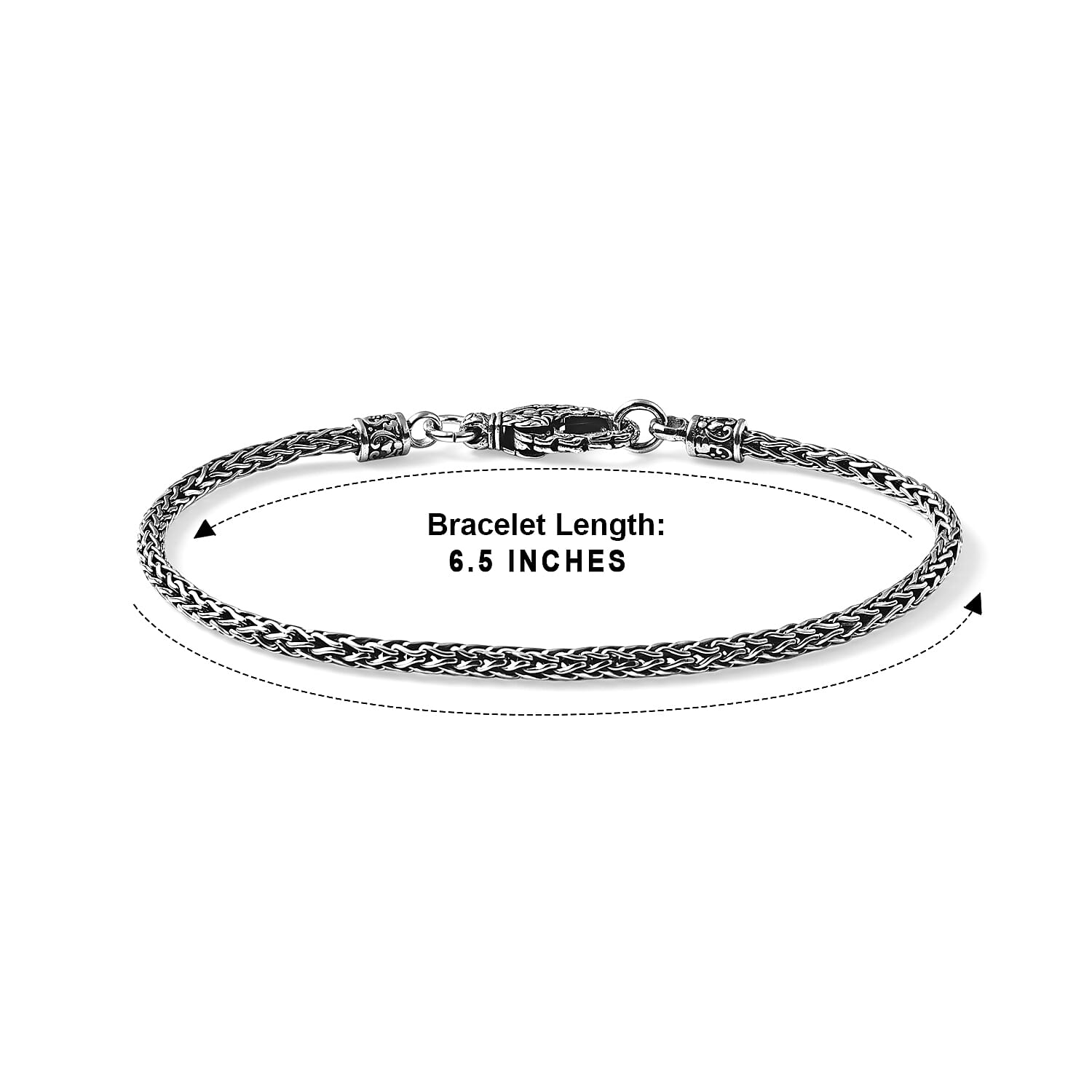 D'Joy Passport to Turkey Sumbo Kompor Bracelet in Sterling Silver (6.50 In) 6.85 Grams