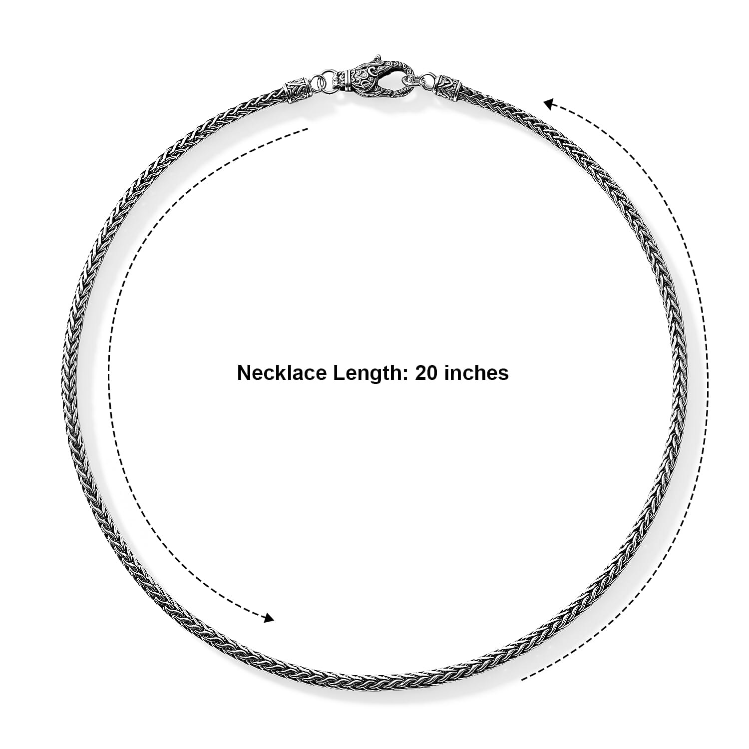 D'Joy Passport to Turkey Sumbo Kompor Necklace in Sterling Silver 20 Inches 16.00 Grams