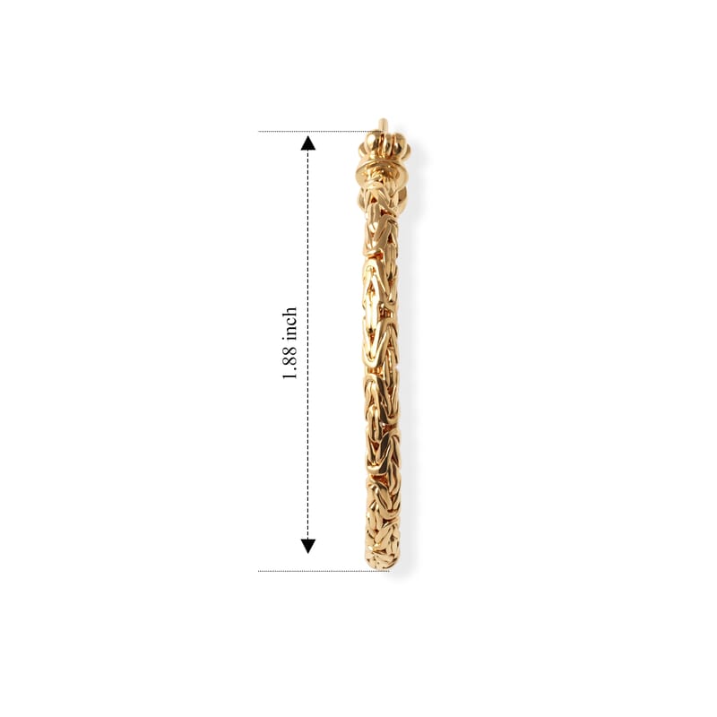 D'Joy Passport to Turkey 40mm Byzantine Earrings in 22K Yellow Gold Over Sterling Silver 10.75 Grams