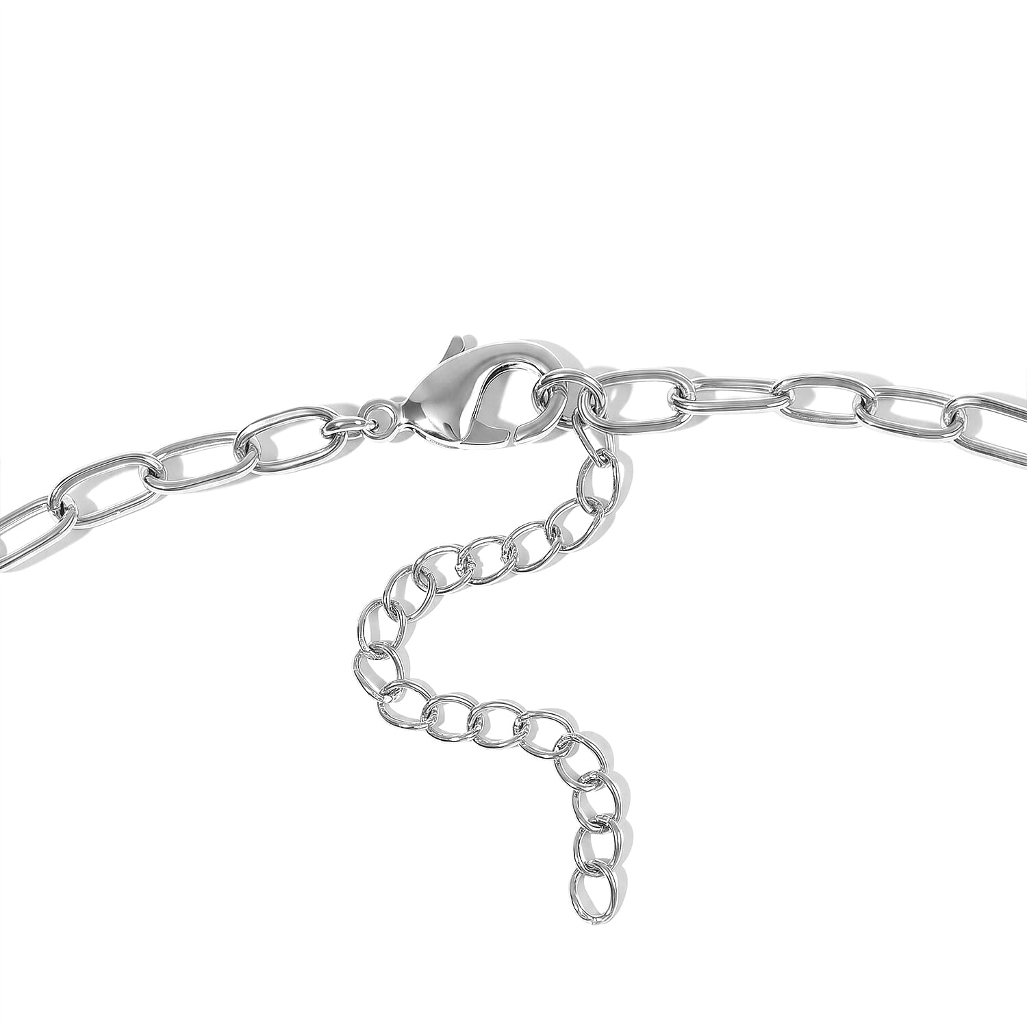 EverTrue Thai Black Spinel 4.35 ctw Station Necklace in Platinum Bond 18 Inches