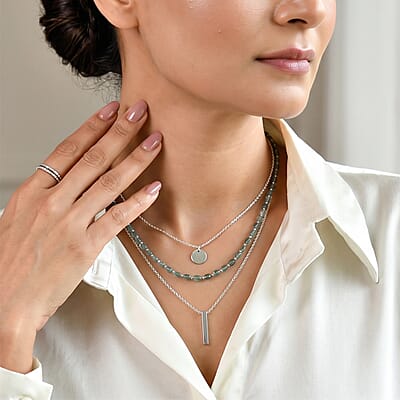 Luxoro AAA Arquiana Mint Tourmaline 26.50 ctw Beaded Necklace in 10K Yellow Gold 18 Inches