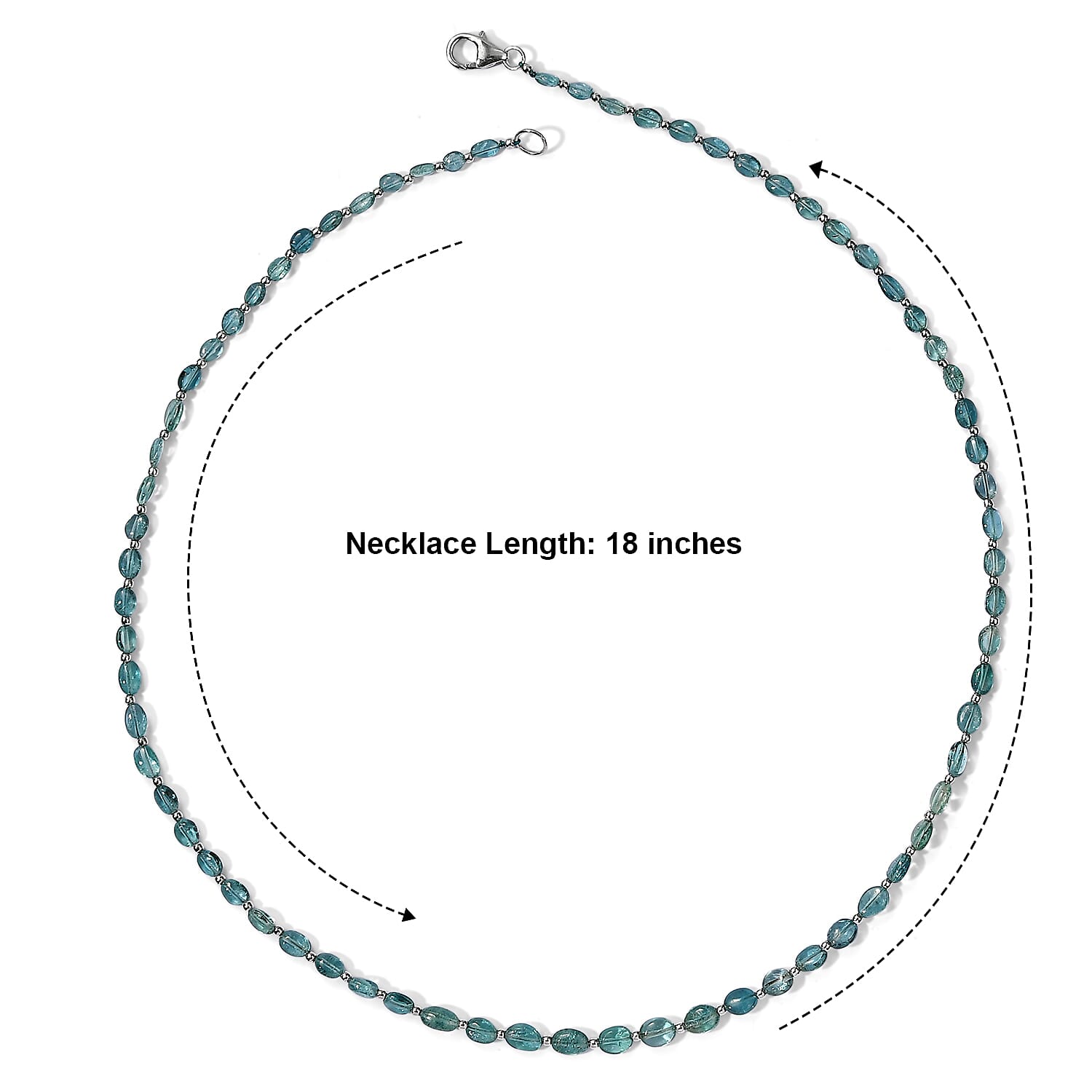 Luxoro AAA Arquiana Mint Tourmaline 26.50 ctw Beaded Necklace in 10K Yellow Gold 18 Inches