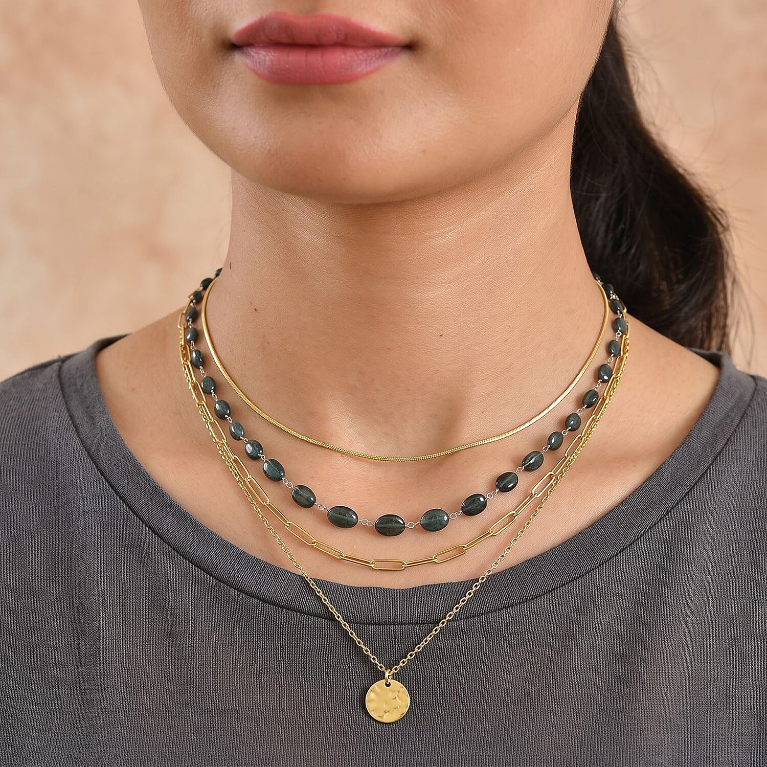Rhapsody AAAA Monte Belo Indicolite 25.00 ctw Beaded Necklace in 950 Platinum (18-20 Inches)