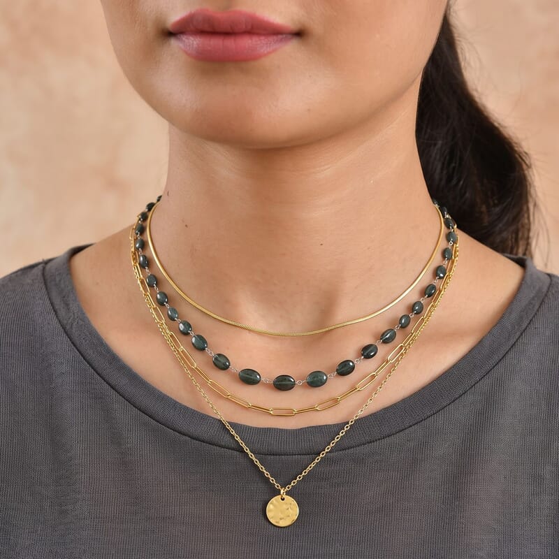 Rhapsody AAAA Monte Belo Indicolite 25.00 ctw Beaded Necklace in 950 Platinum (18-20 Inches)