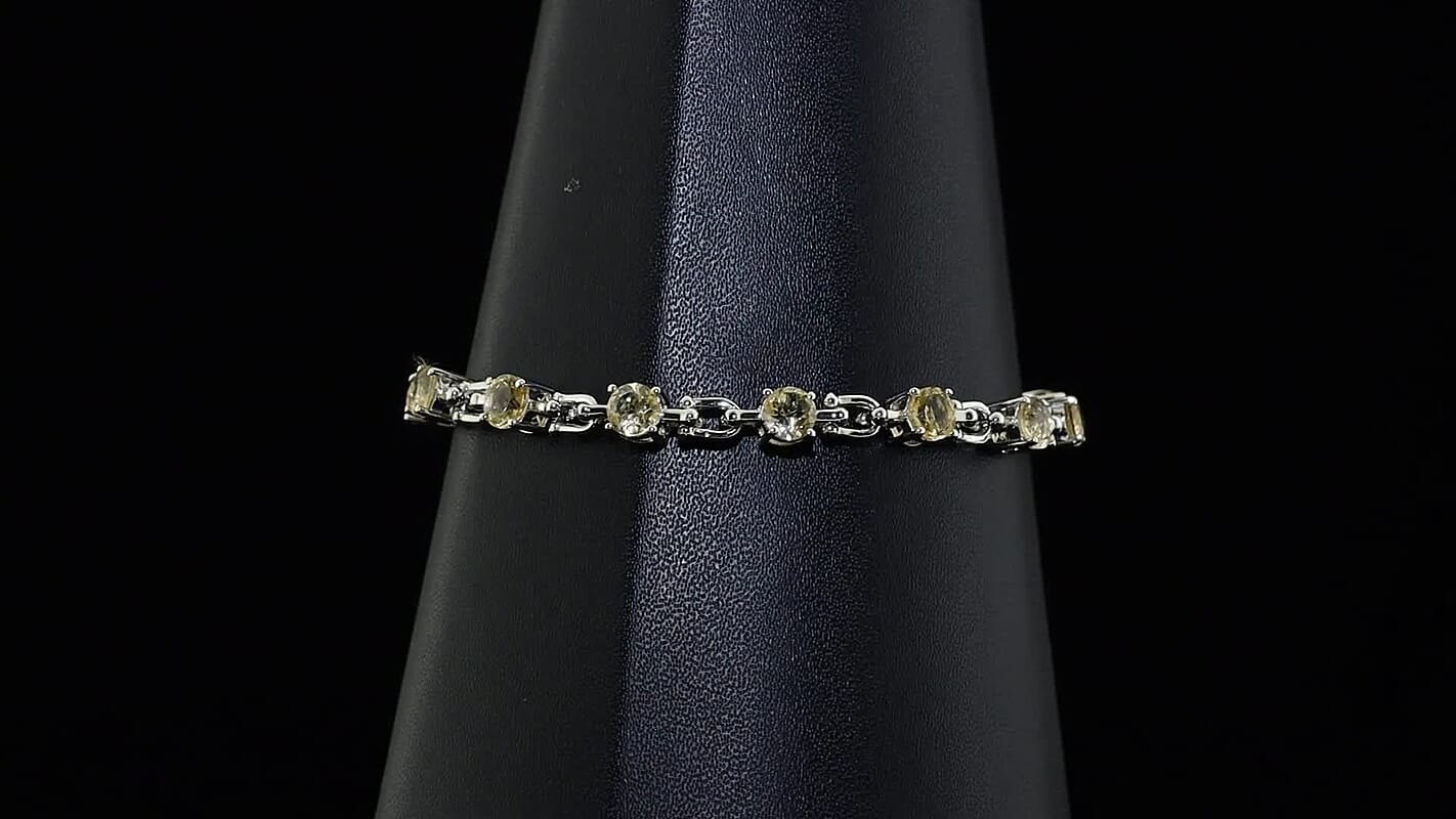 EverTrue Rose De France Amethyst 6.85 ctw Station Bracelet in Platinum Bond (8.00 In)