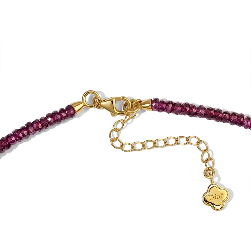 D'Joy AAA Radiant Ember Garnet 105.00 ctw Beaded Necklace in 18K Vermeil Yellow Gold Over Sterling Silver 18-20 Inches