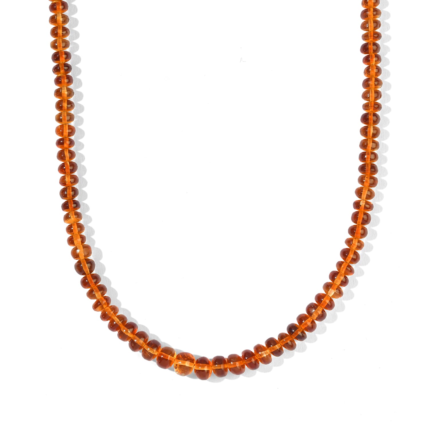 D'Joy AAA Santa Ana Madeira Citrine 80.00 ctw Beaded Necklace in 18K Vermeil Yellow Gold Over Sterling Silver 18 Inches