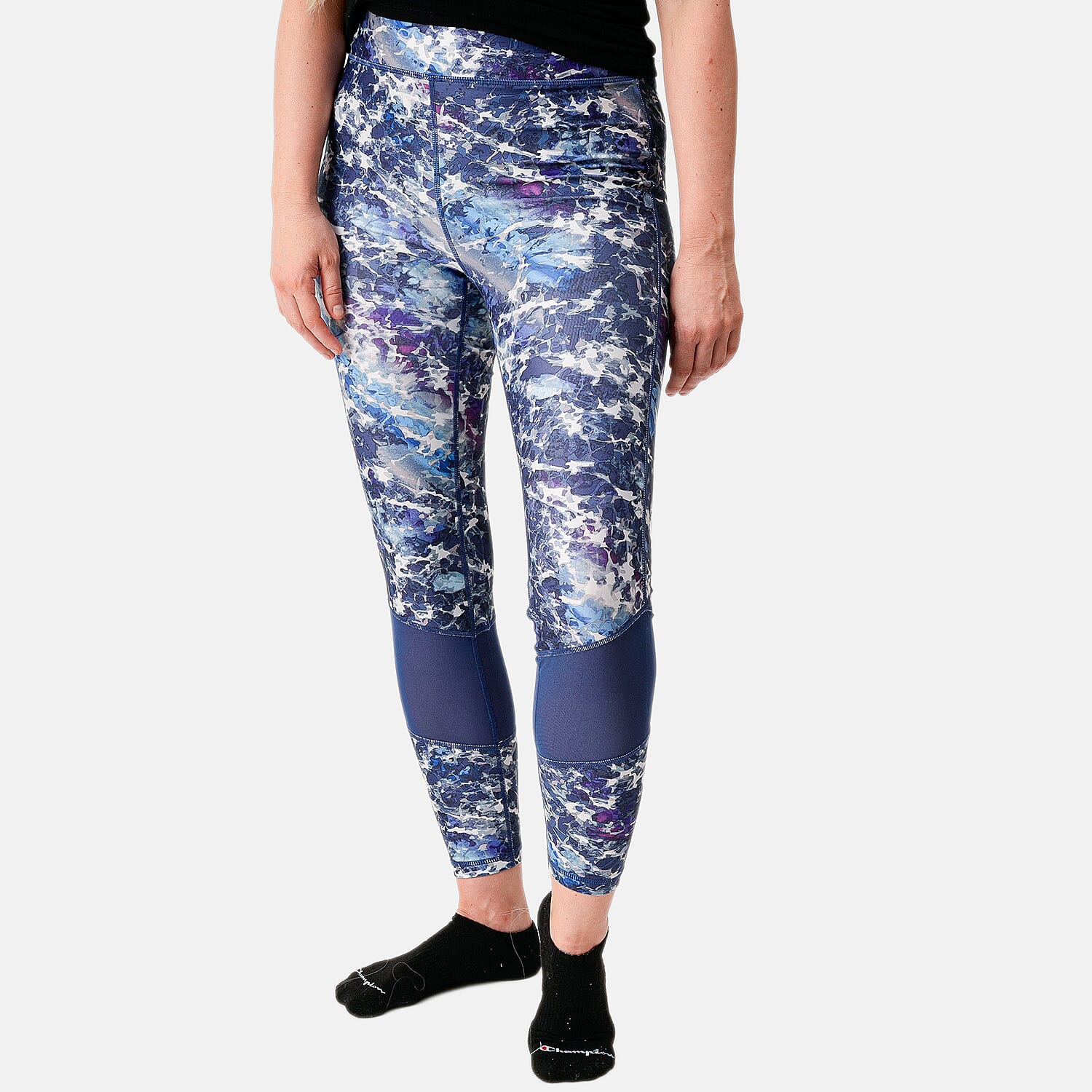 Nine West Blue Abstract Leggins with Mesh - S