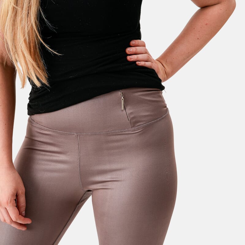 Tahari Jet Taupe High Waisted Leggins - S