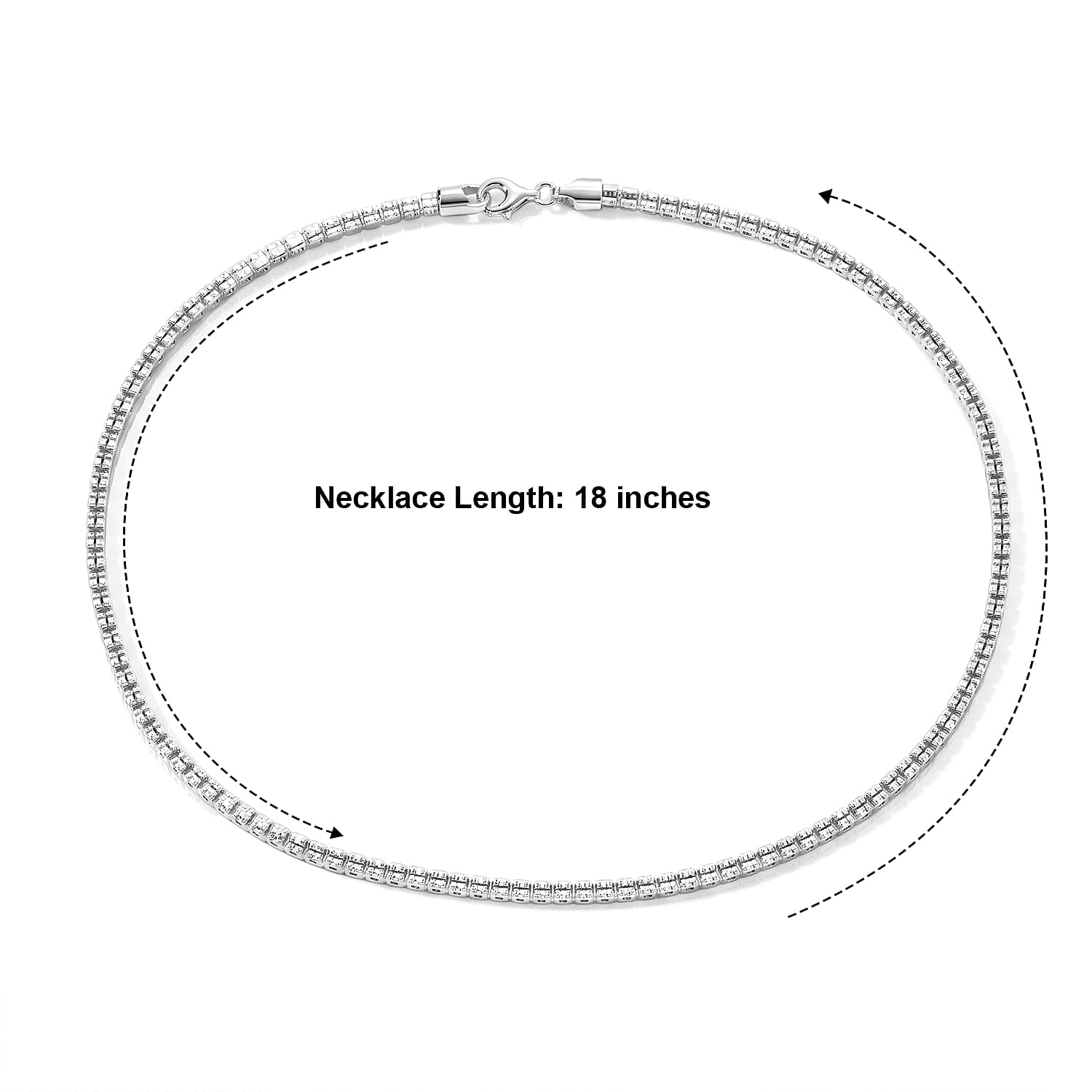 4.5mm Ice Chain Necklace in Rhodium Over Sterling Silver 27.50 Grams 20 Inches
