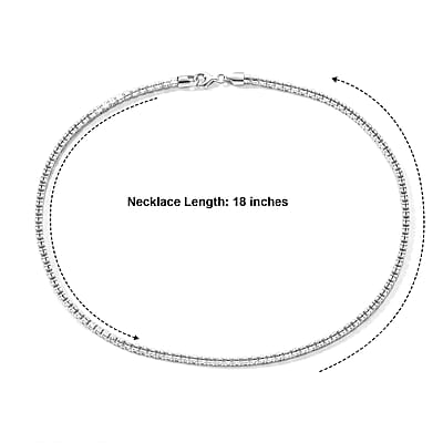 4.5mm Ice Chain Necklace in Rhodium Over Sterling Silver 33.50 Grams 24 Inches