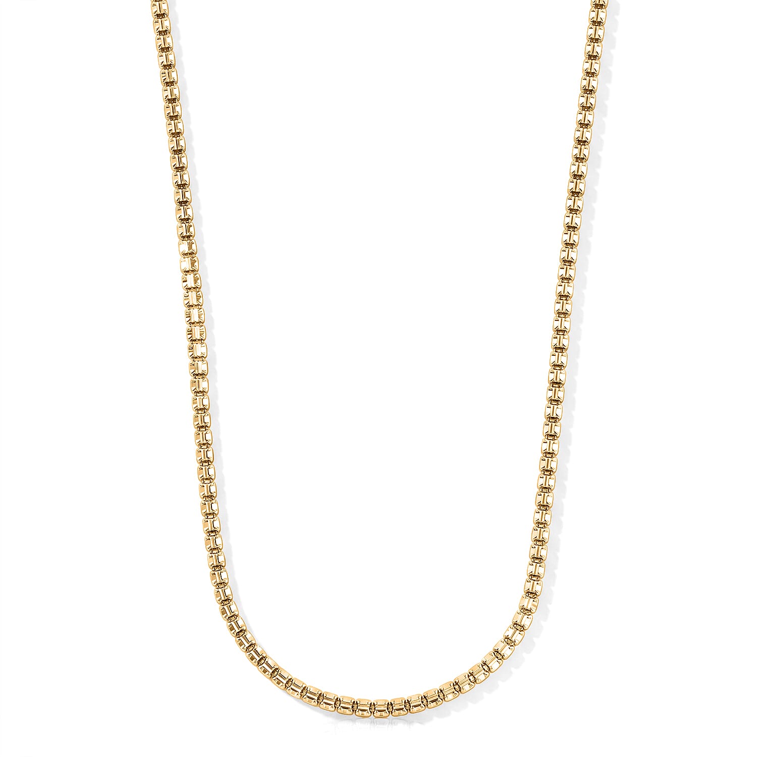 4.5mm Ice Chain Necklace in 14K Yellow Gold Over Sterling Silver 25.0 Grams 18 Inches