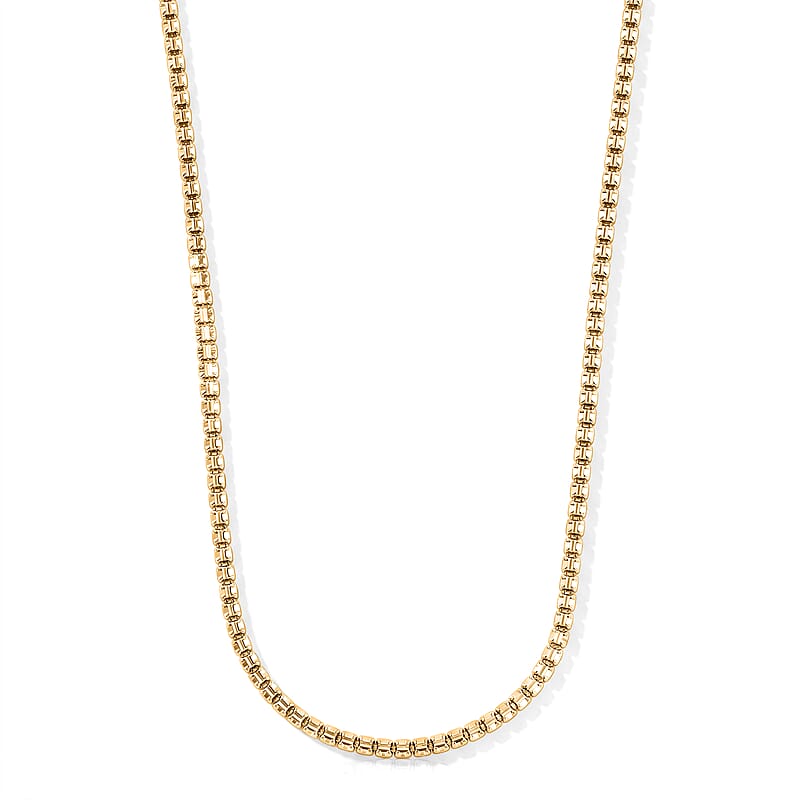 4.5mm Ice Chain Necklace in 14K Yellow Gold Over Sterling Silver 25.0 Grams 18 Inches