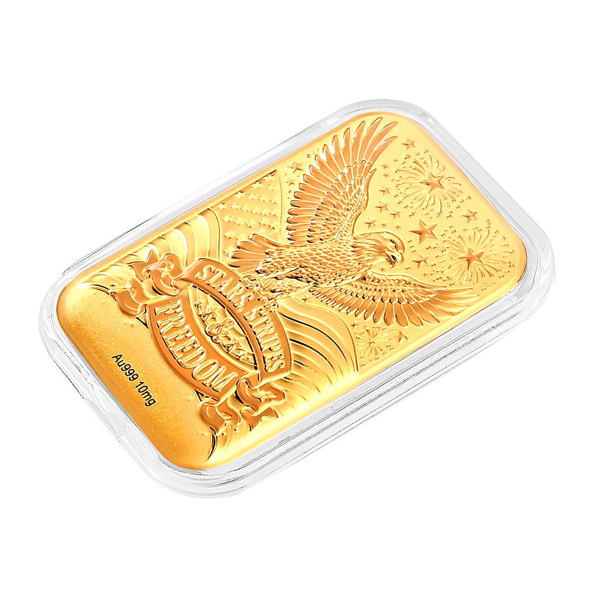 24K Gold Rainbow Eagle Embossed Sheet (31x45.5mm) 10mg
