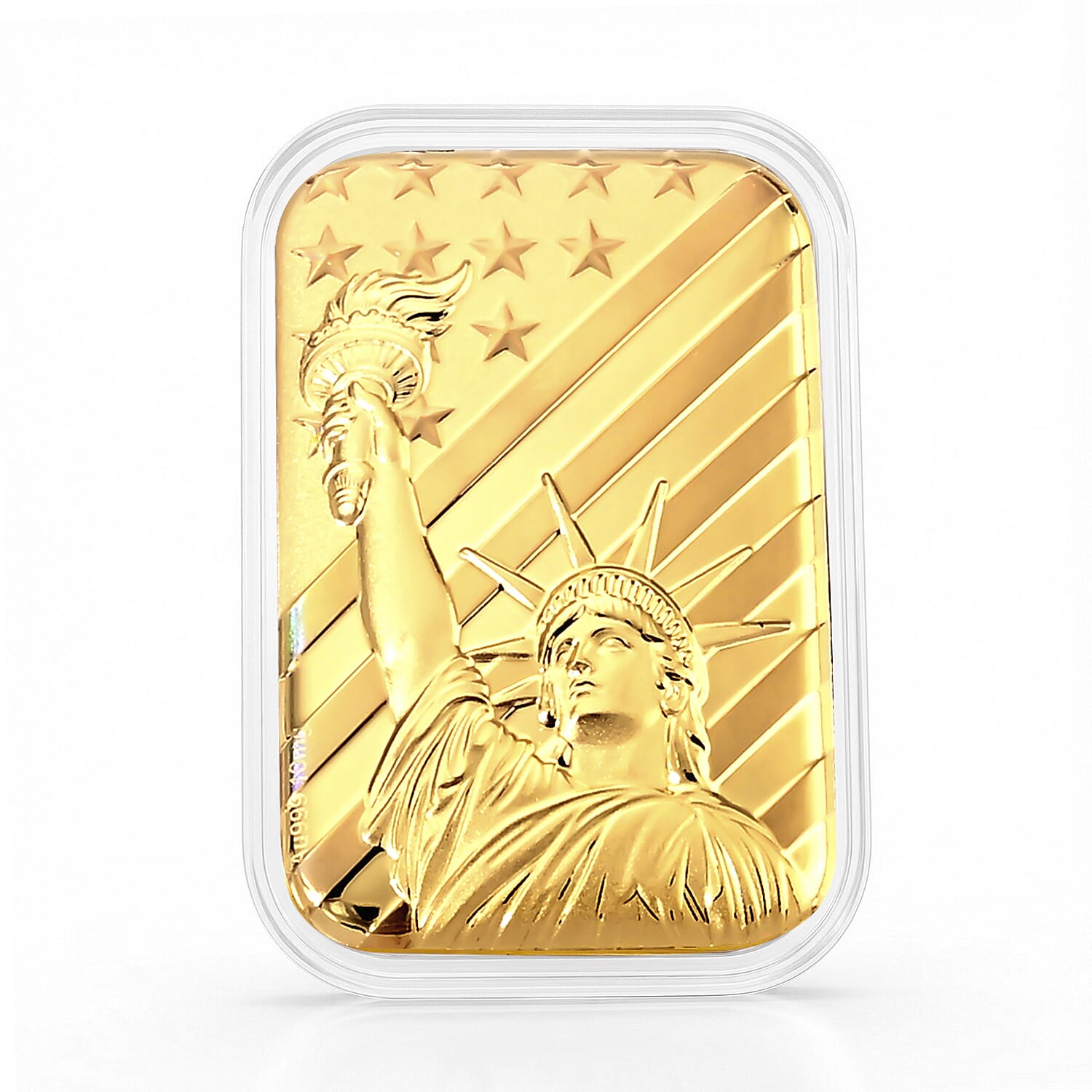 24K Gold Rainbow Statue of Liberty Embossed Sheet (31x45.5mm) 10mg