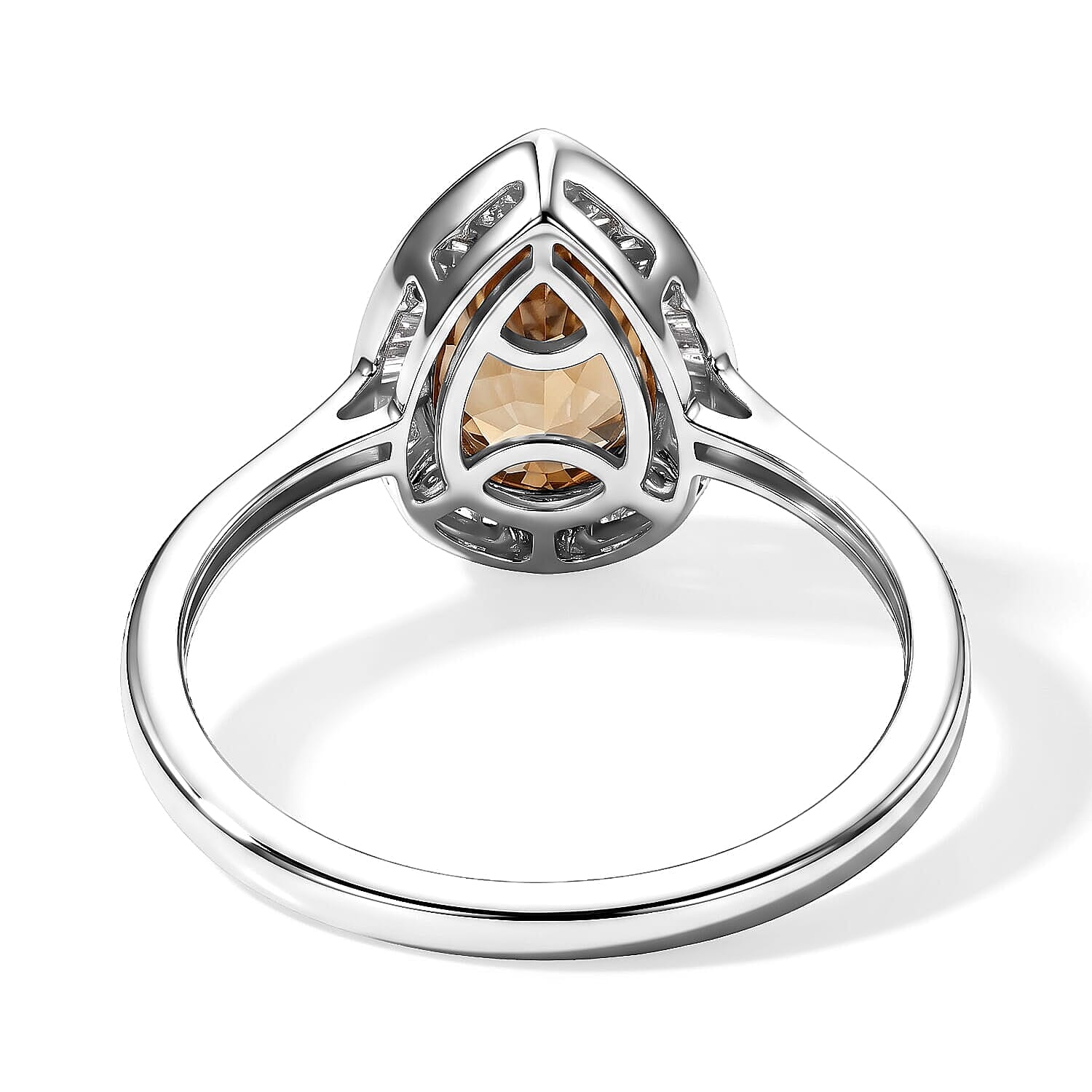 Premium Golden Tanzanite and Diamond I2 1.40 ctw Halo Ring in 10K White Gold (Size 5.0)