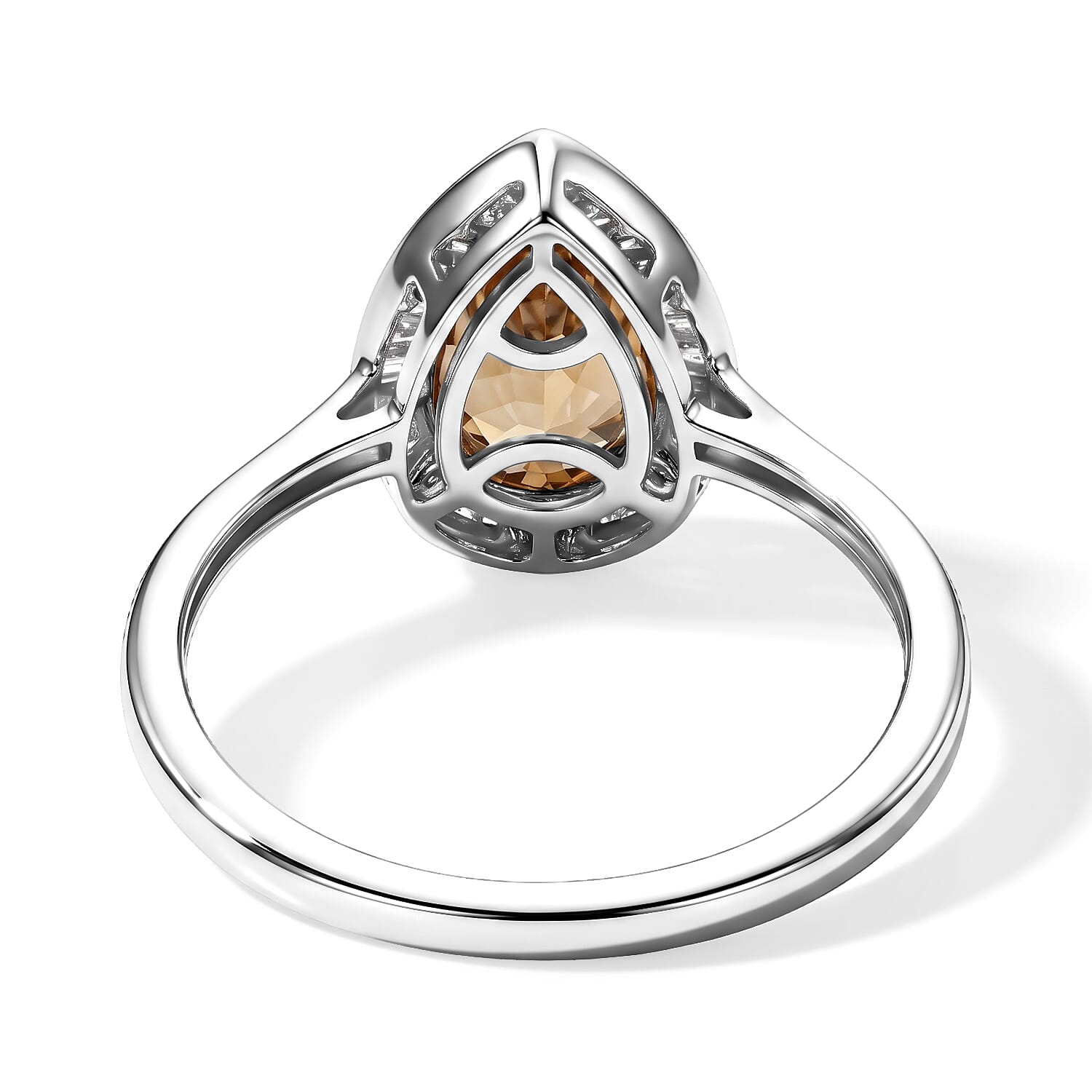 Premium Golden Tanzanite and Diamond I2 1.40 ctw Halo Ring in 10K White Gold (Size 6.0)