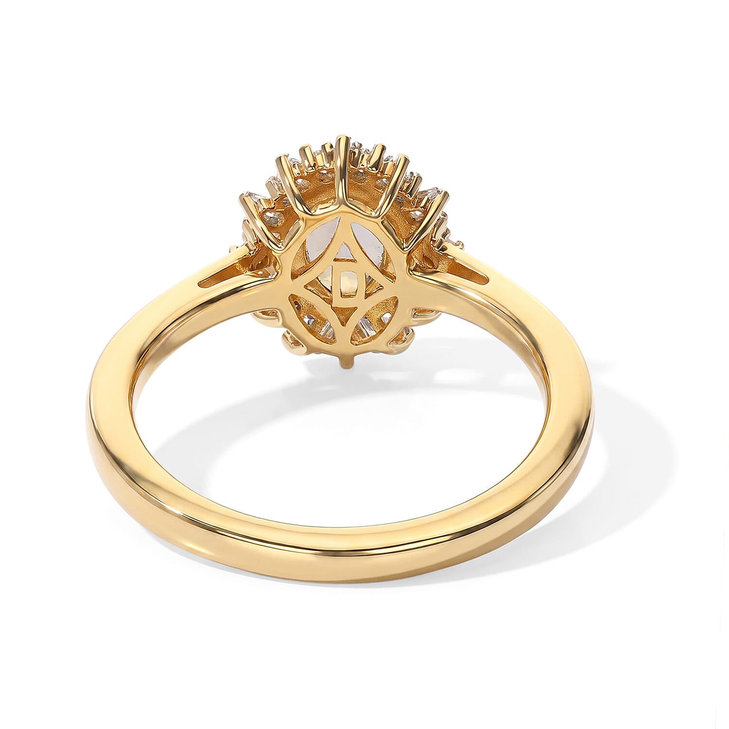 D'Joy Premium Natural Golden Tanzanite and Diamond 0.80 ctw Ring in 18K Vermeil Yellow Gold Over Sterling Silver (Size 6.0)