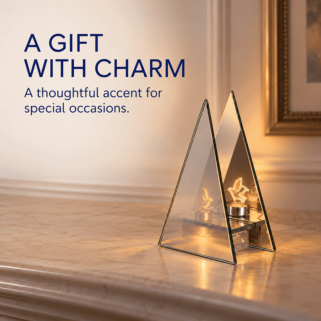 Livmore Hummingbird Glass and LED Decorative Ornaments (Battery 2xAA Not Including)