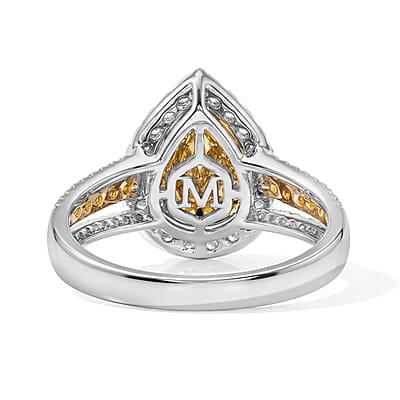 Modani Yellow and White Diamond 1.28 ctw Ring in 14K Yellow Gold (Size 5.0)