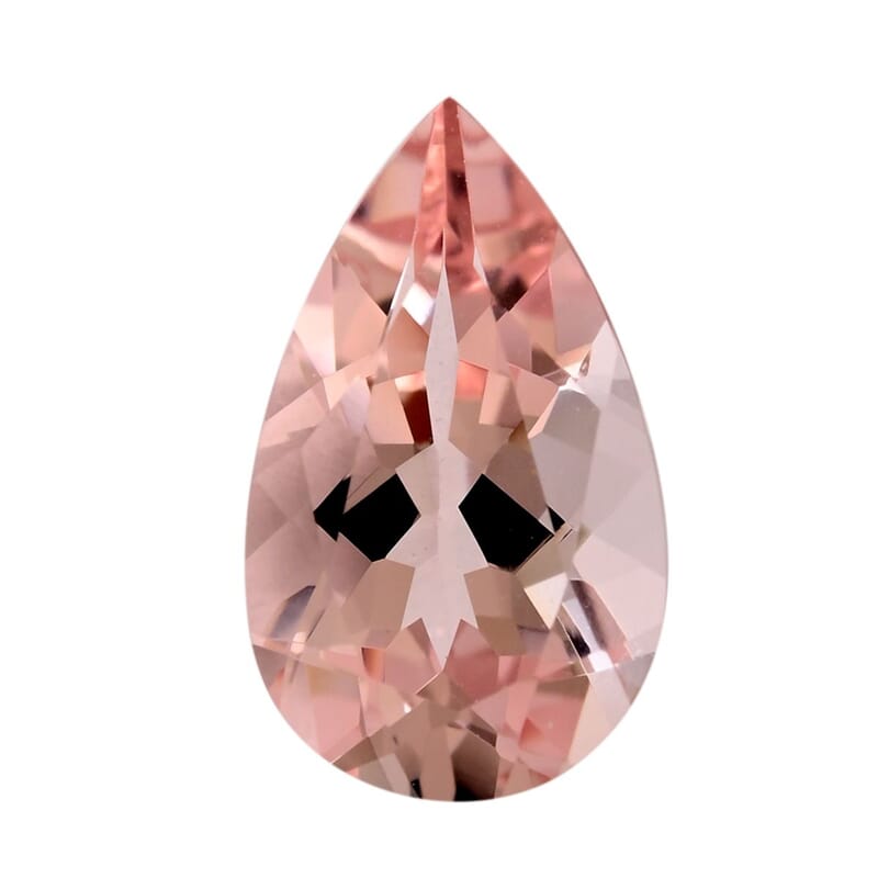 Certified and Appraised AAAA Palmeiras Pink Morganite (Pear 14x10 mm) 4.00 ctw
