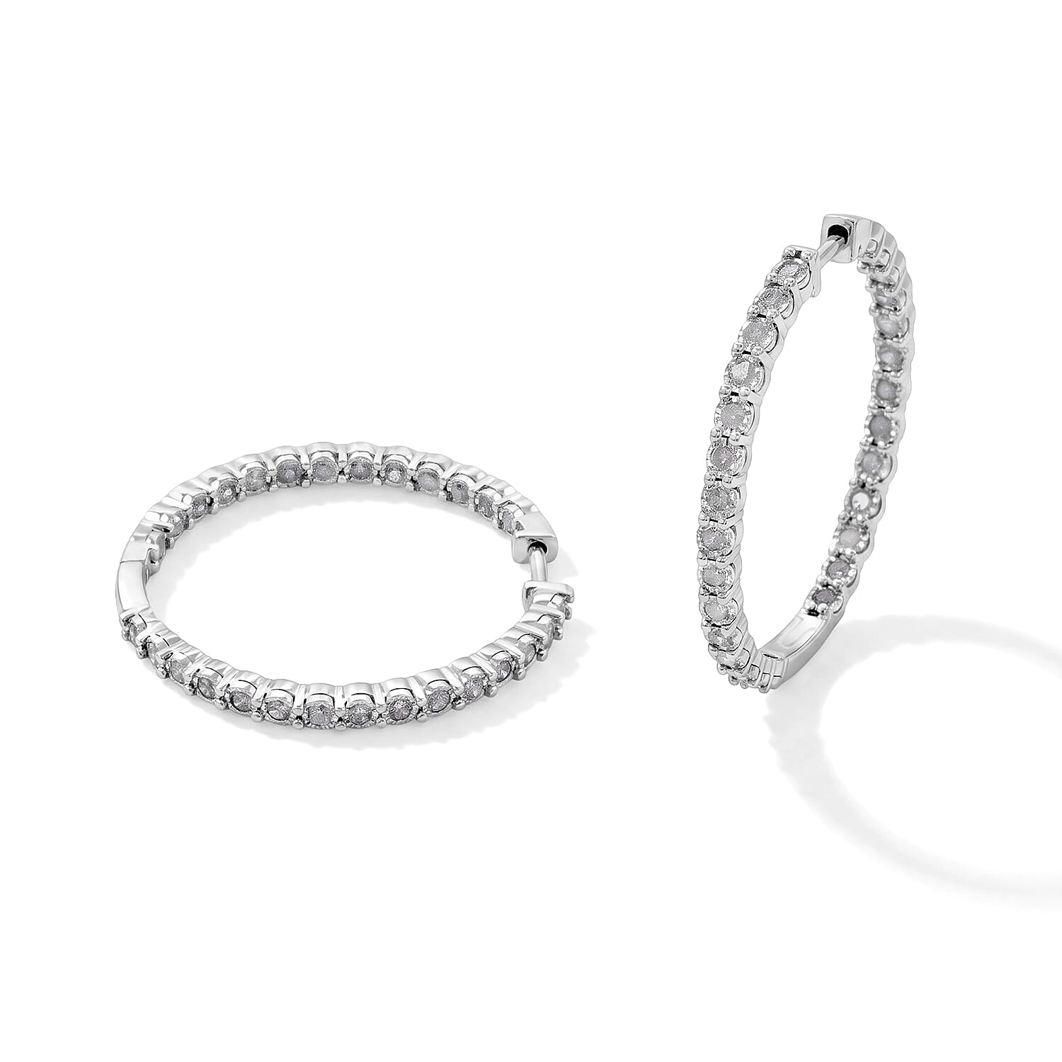 Diamond 1.00 ctw Earrings in Sterling Silver