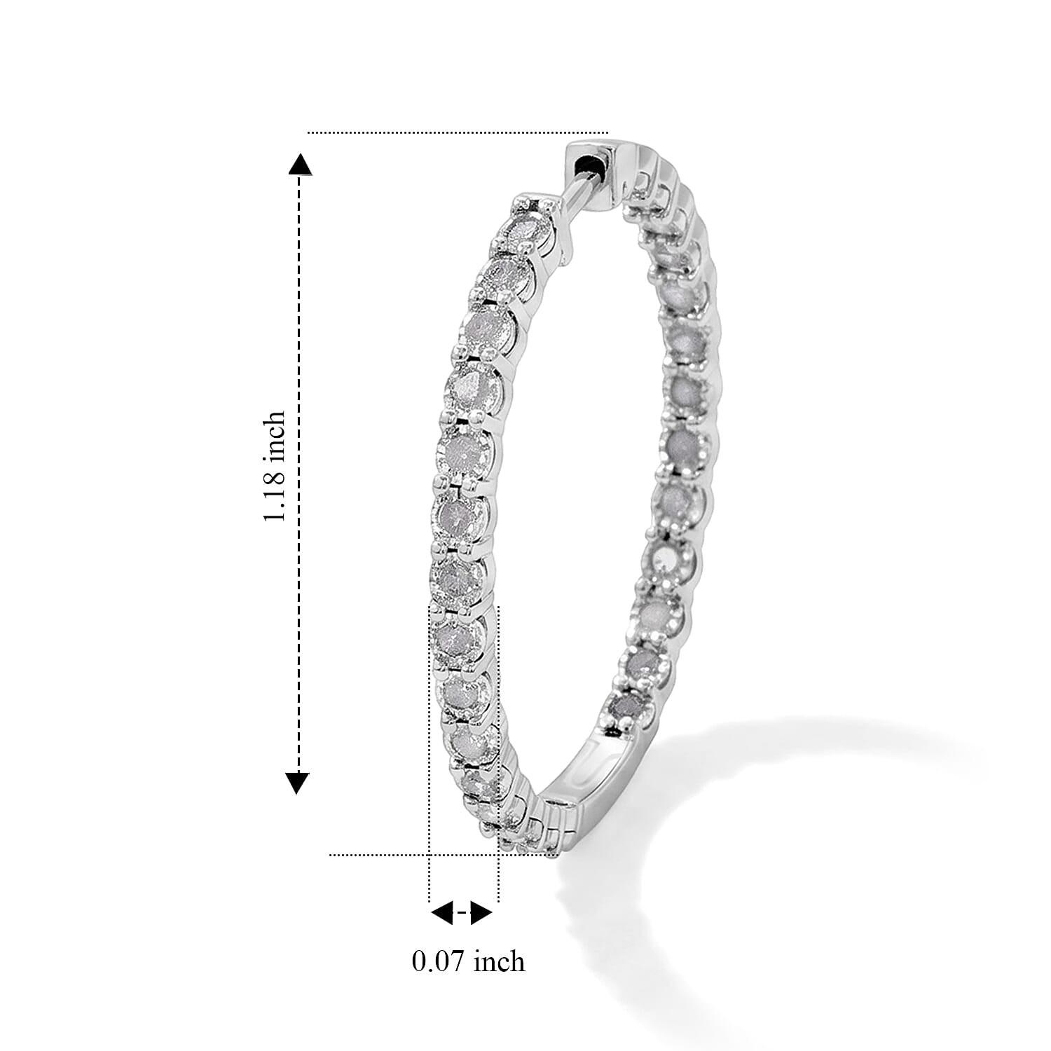 Diamond 1.00 ctw Earrings in Sterling Silver