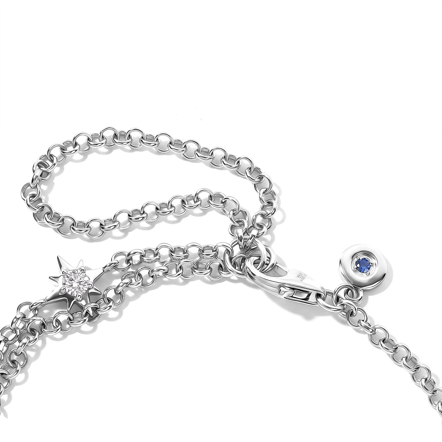 GP Moissanite 0.30 ctw Bracelet in Rhodium Over Sterling Silver (7.25 In)