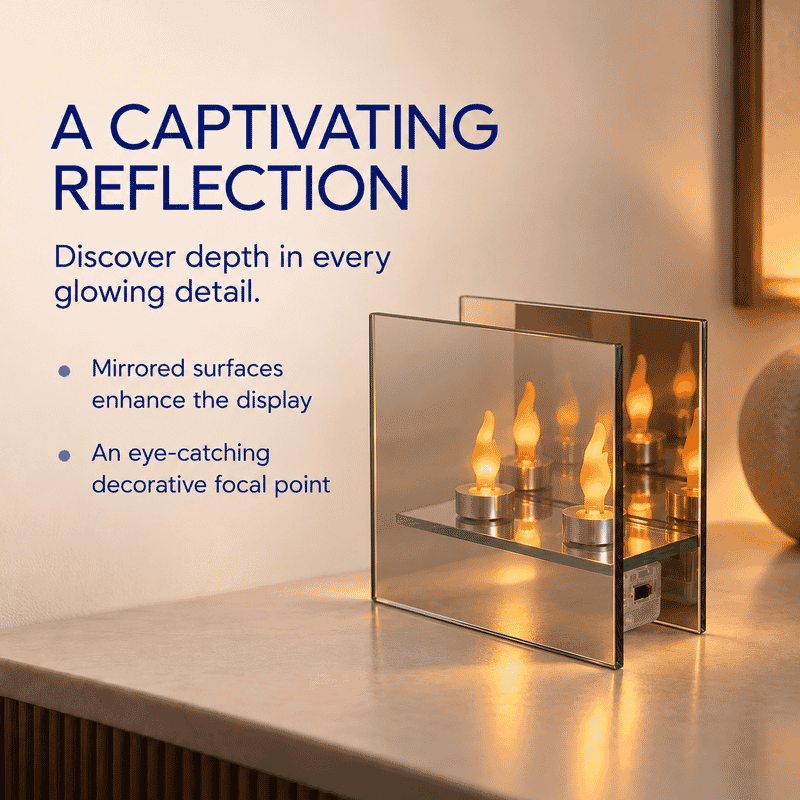 Livmore Glass and LED Double Heads Decorative Ornaments (Battery 2xAA Not Including)