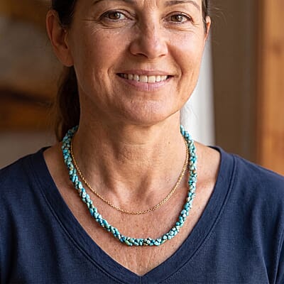 D'Joy Premium Sonoran Turquoise Graduation Necklace (18-20 Inches) in Rhodium Over Sterling Silver 135.00 ctw