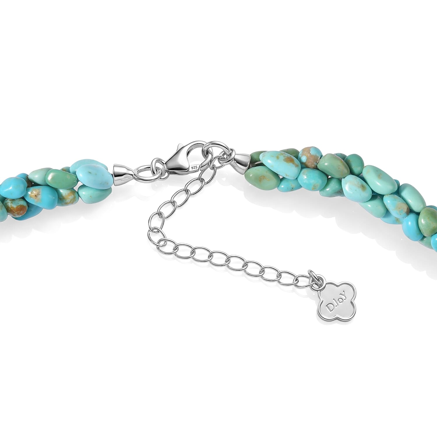 D'Joy Premium Sonoran Turquoise Graduation Necklace (18-20 Inches) in Rhodium Over Sterling Silver 135.00 ctw