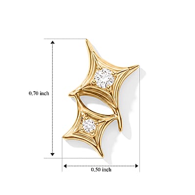 D'Joy Moissanite 0.30 ctw Earrings in 18K Vermeil Yellow Gold Over Sterling Silver