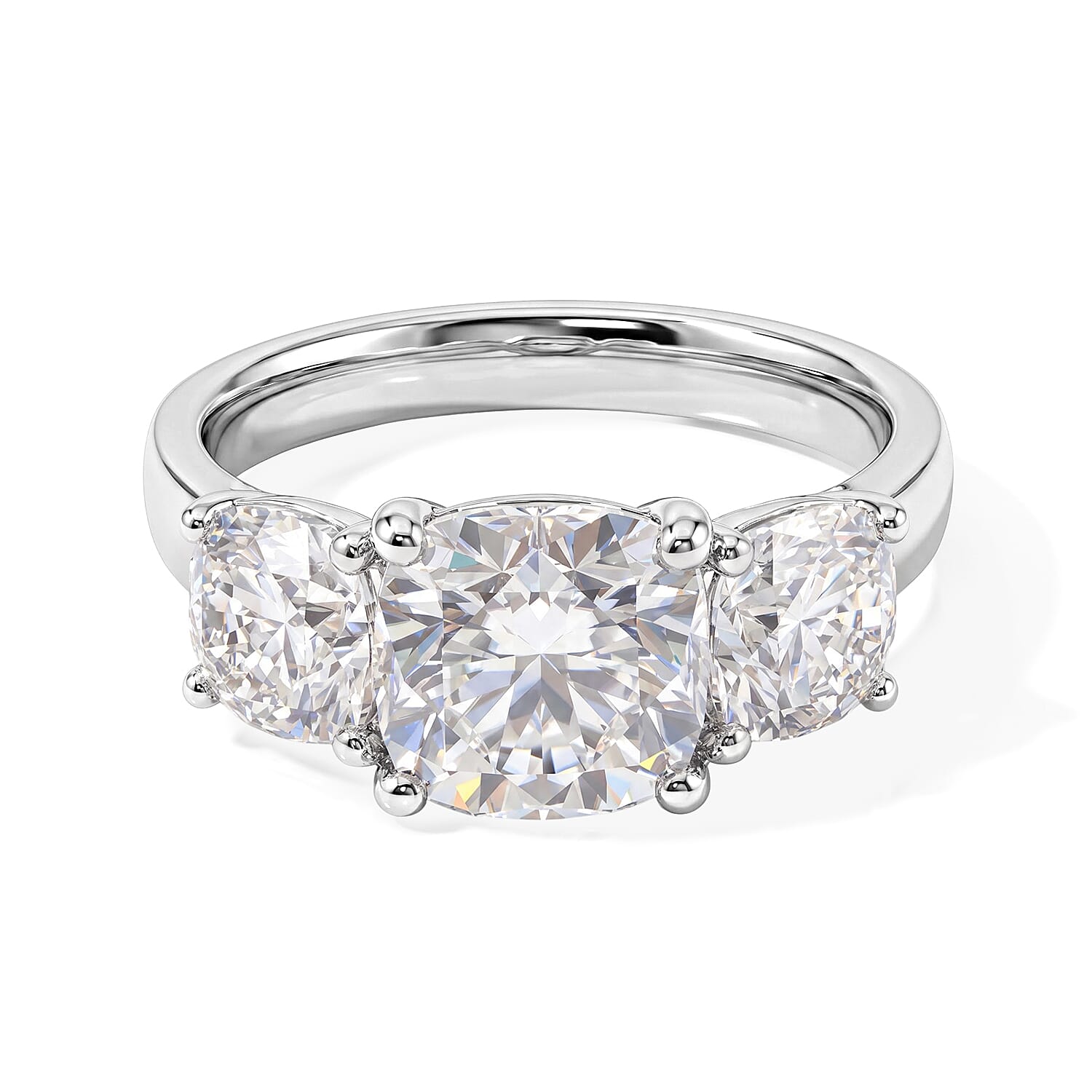 Moissanite (VVS) 7.75 ctw Ring in Sterling Silver (Size 6.0)
