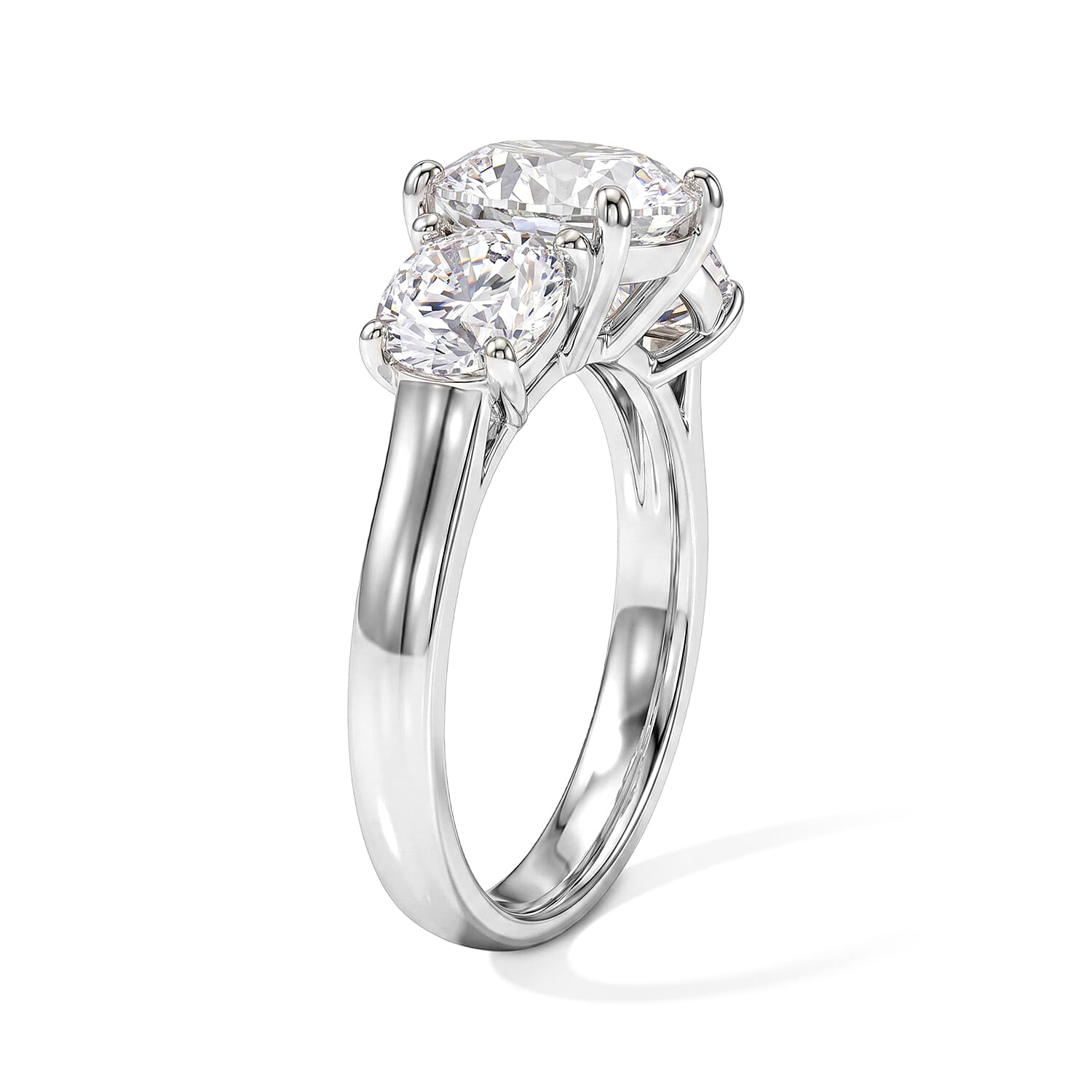 Moissanite (VVS) 7.75 ctw Ring in Sterling Silver (Size 6.0)