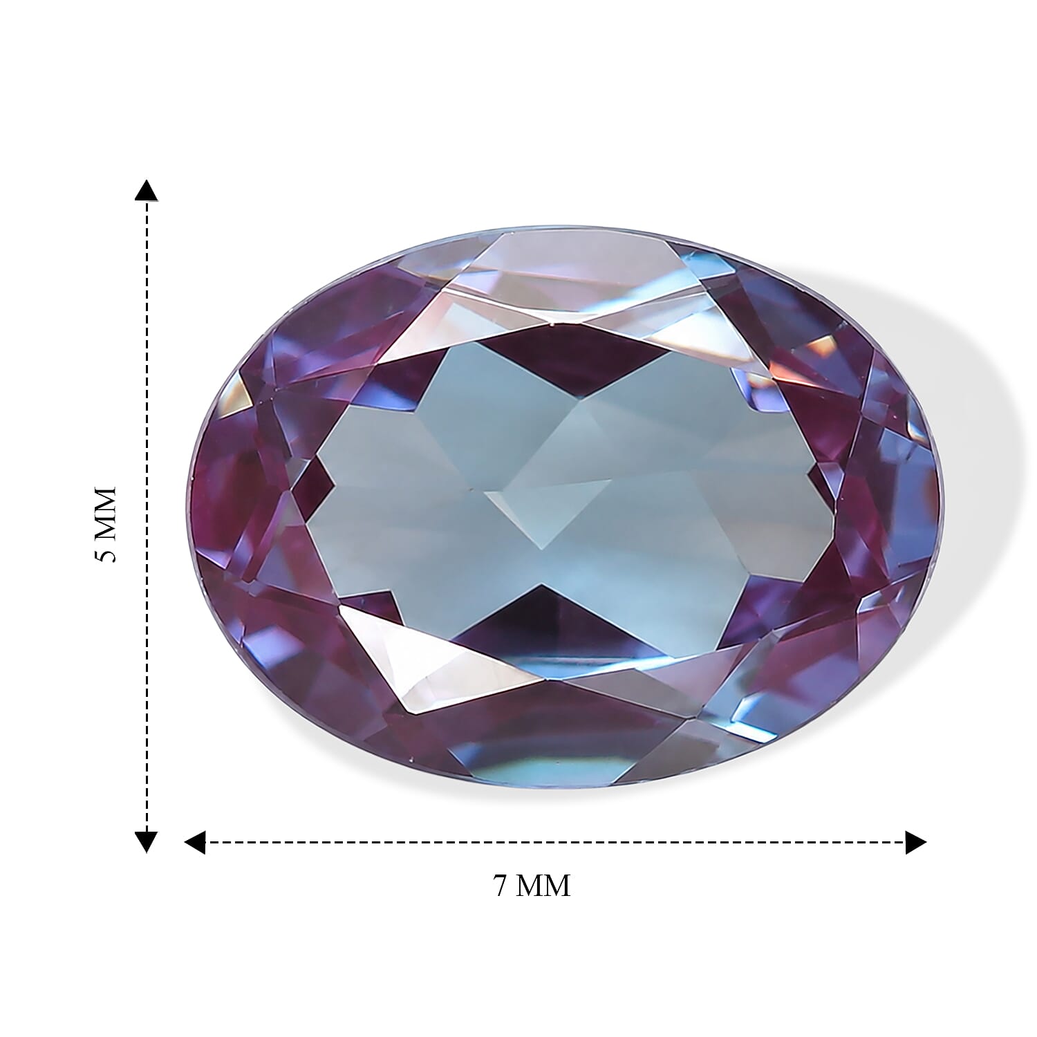 Lab Grown Alexandrite (Ovl 7x5 mm) 0.63 ctw