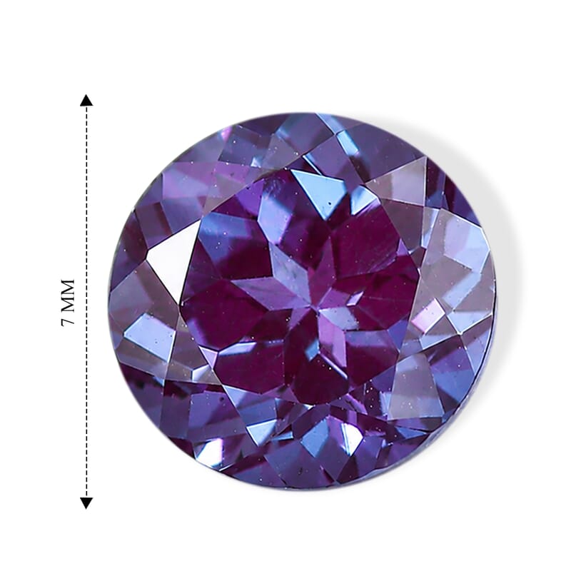 Lab Grown Alexandrite Set of 2 (Rnd 7 mm) 2.91 ctw