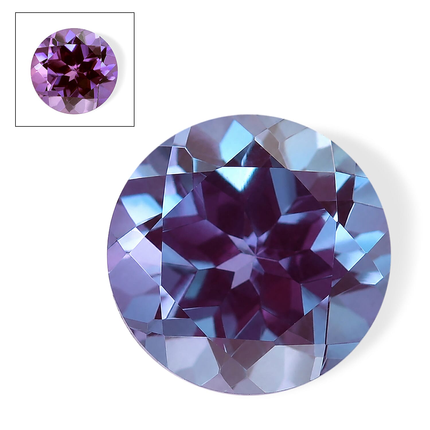 AAA Lab Grown Alexandrite (Rnd 7 mm) 1.26 ctw