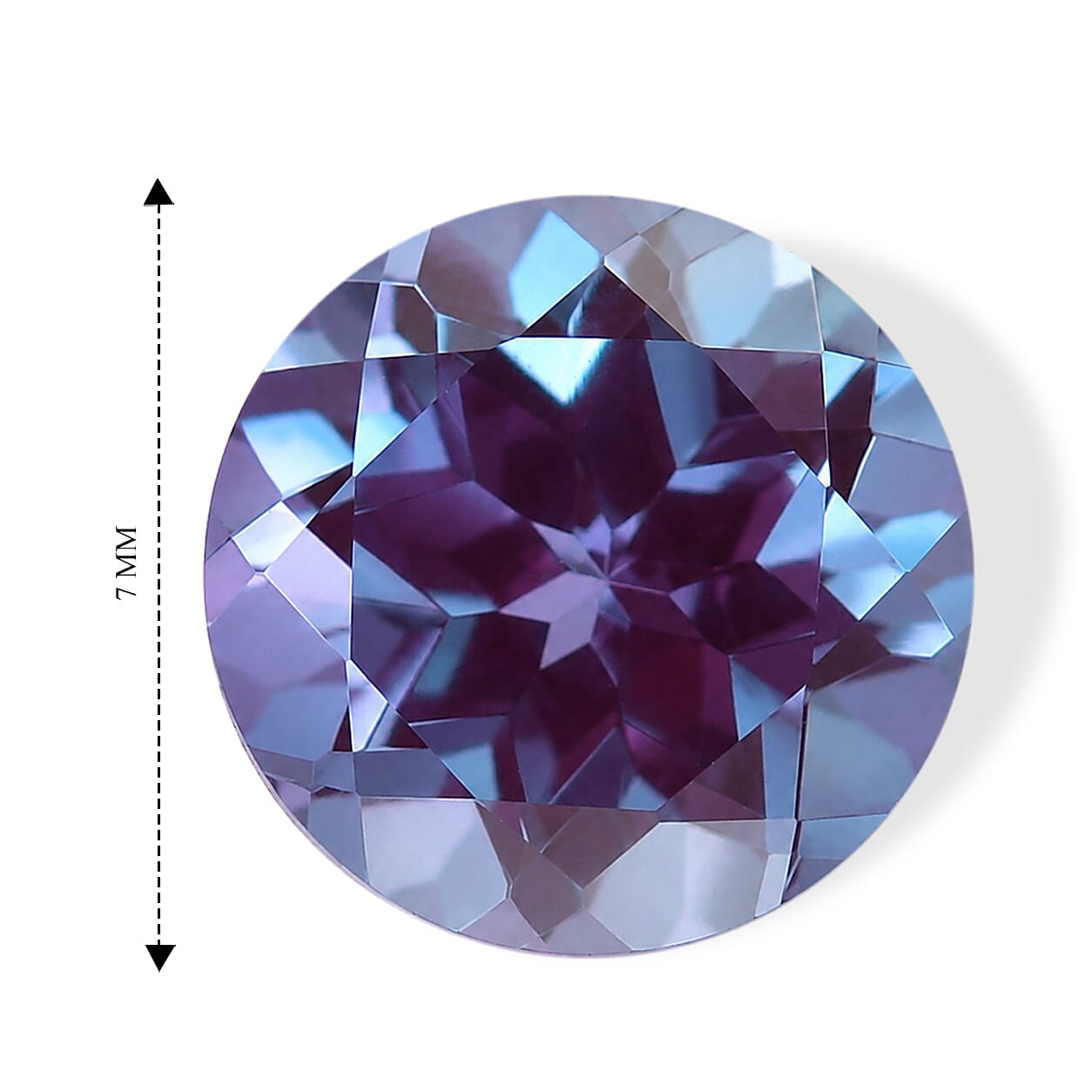 AAA Lab Grown Alexandrite (Rnd 7 mm) 1.26 ctw