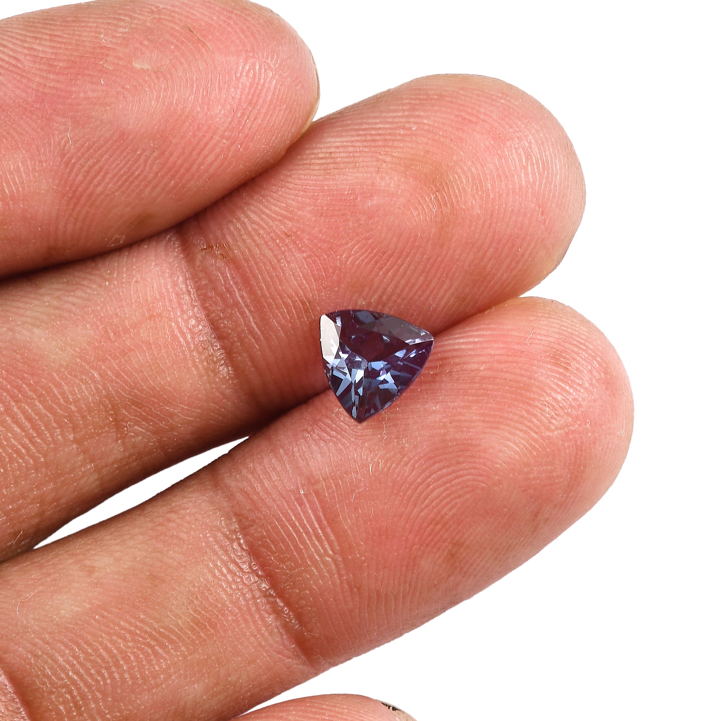 Lab Grown Alexandrite Set of 2 (Trl 7 mm) 2.47 ctw
