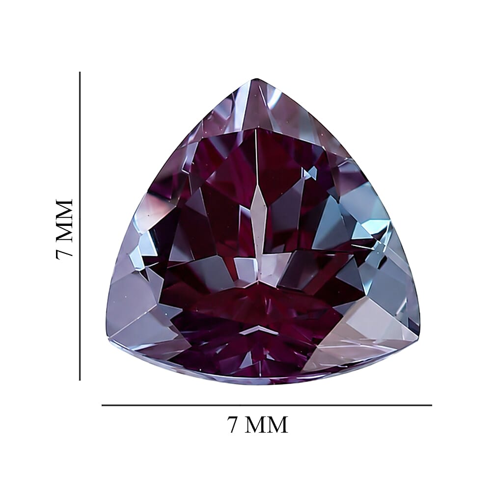 Lab Grown Alexandrite Set of 2 (Trl 7 mm) 2.47 ctw