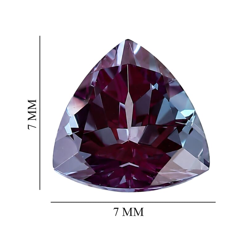 Lab Grown Alexandrite Set of 2 (Trl 7 mm) 2.47 ctw