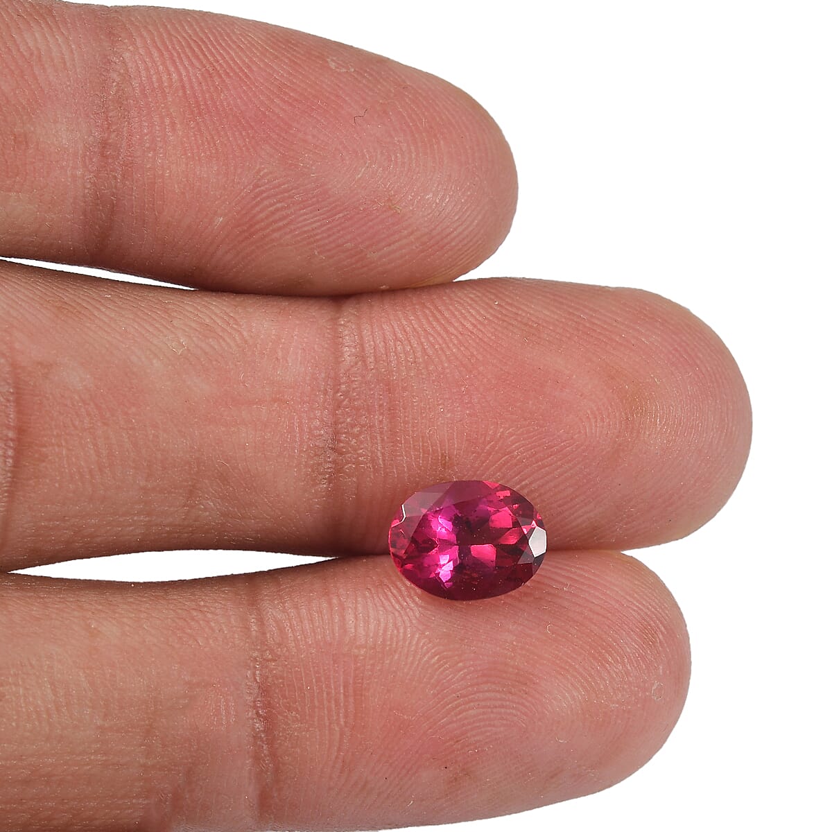 Lab Grown Bixbite Set of 2 (Ovl 9x7 mm) 3.12 ctw