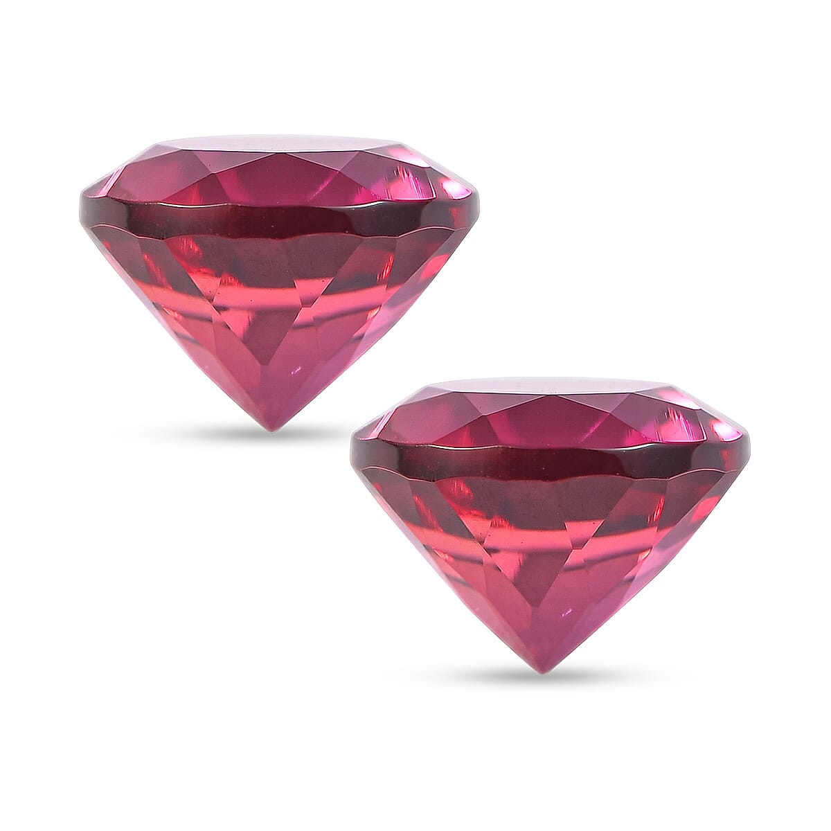 AAA Lab Grown Bixbite Set of 2 (Rnd 7 mm) 2.16 ctw