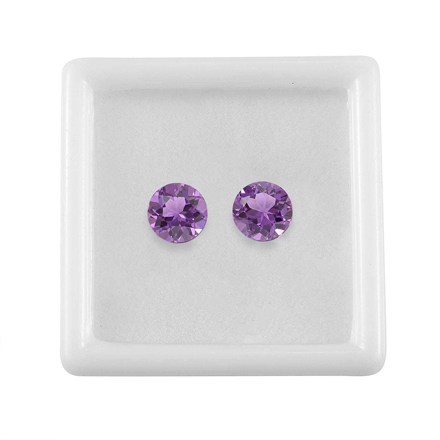 Lab Grown Color Change Sapphire Set of 2 (Rnd 7 mm) 3.42 ctw