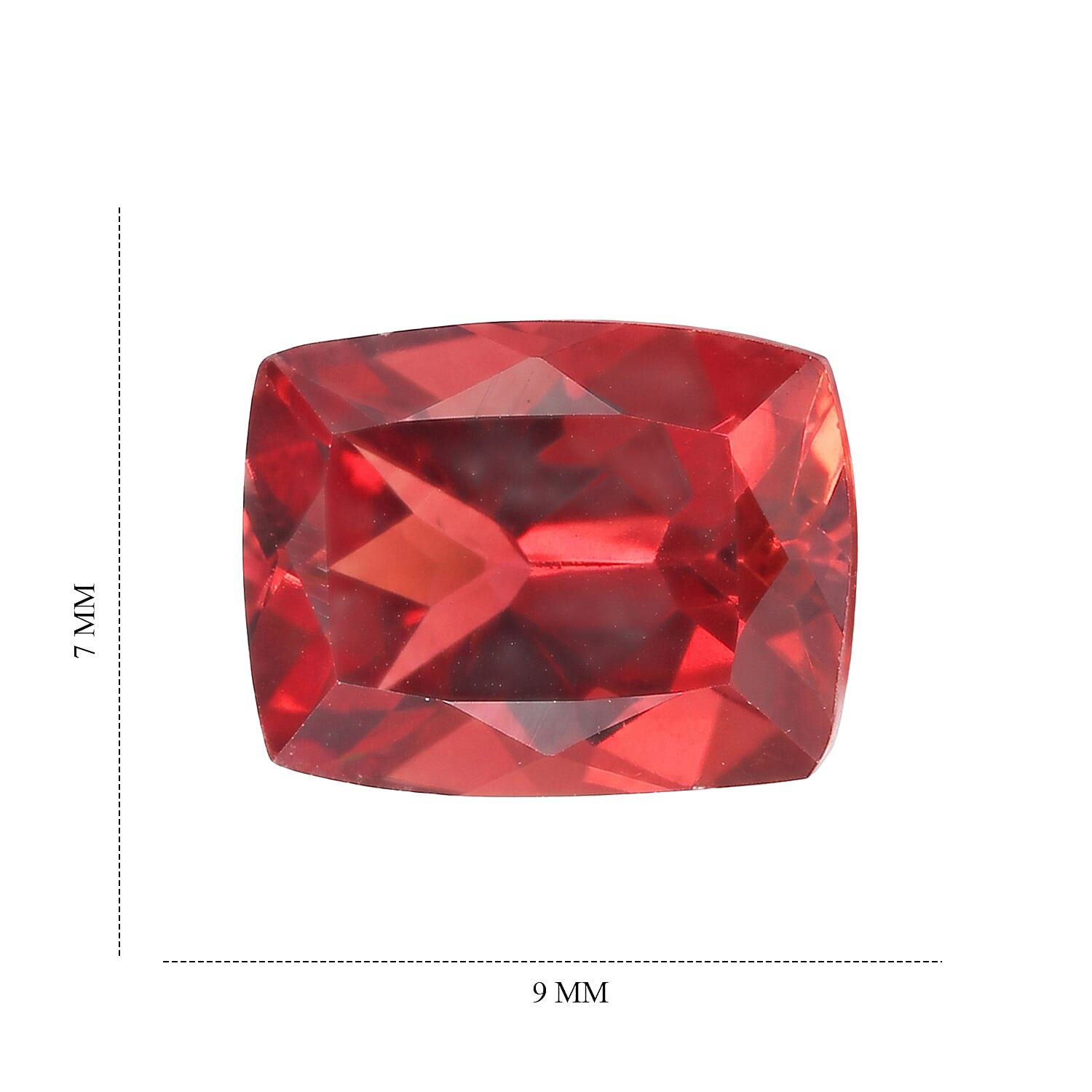 AA Lab Grown Padparadscha Sapphire (Cush 9x7 mm) 2.55 ctw