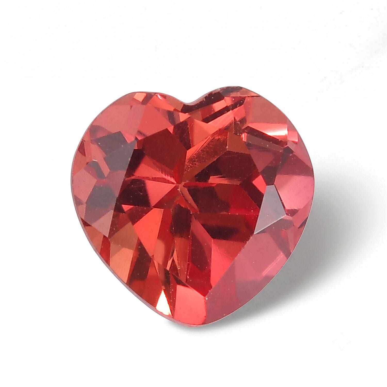 AA Lab Grown Padparadscha Sapphire (Hrt 6 mm) 1.02 ctw