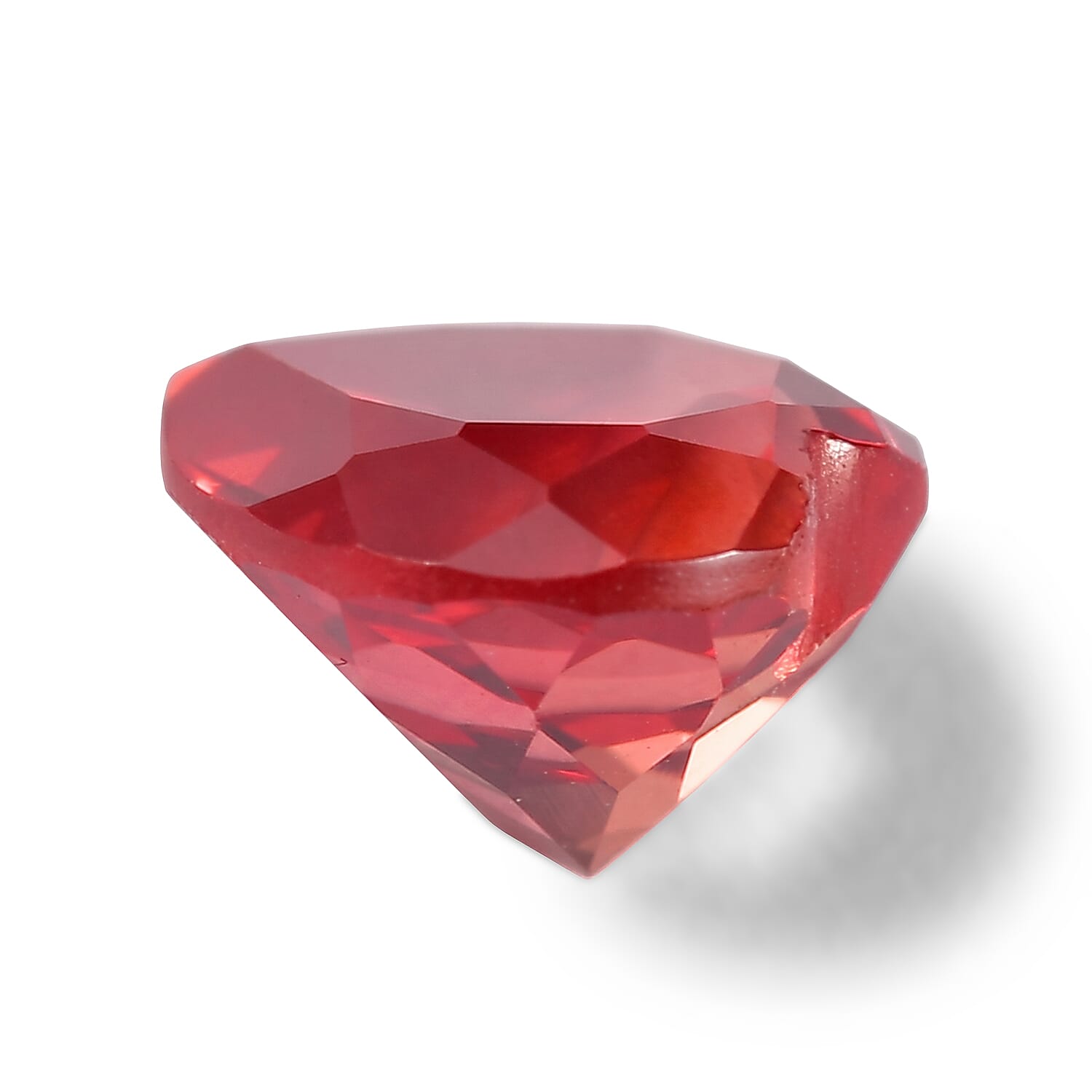 AA Lab Grown Padparadscha Sapphire (Hrt 6 mm) 1.02 ctw