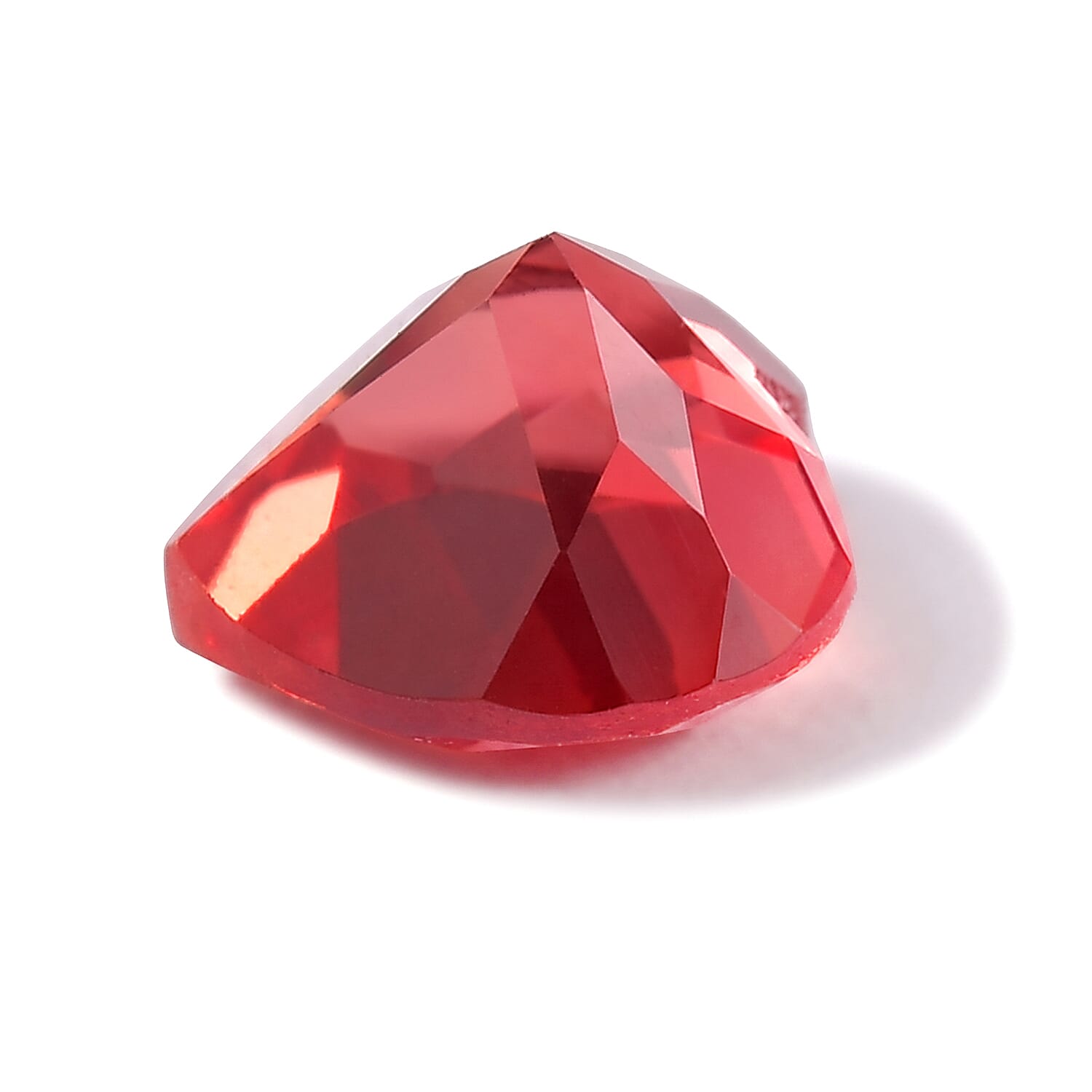 AA Lab Grown Padparadscha Sapphire (Hrt 6 mm) 1.02 ctw