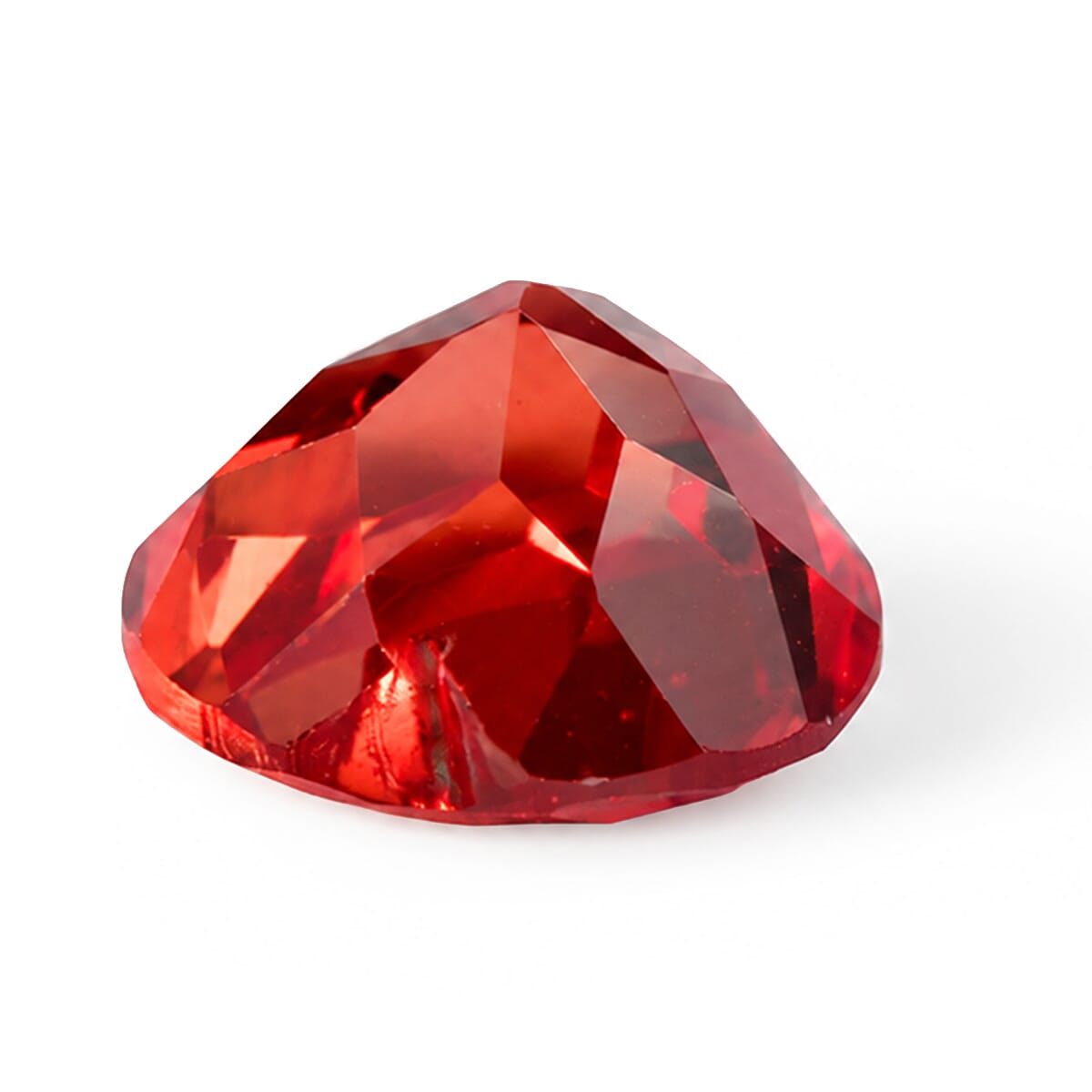 Lab Grown Padparadscha Sapphire (Hrt 10 mm) 3.38 ctw